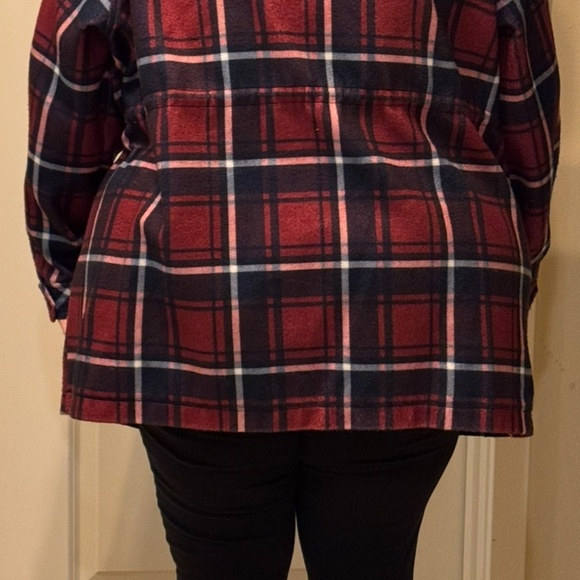 Torrid Plaid Shacket (red/navy) — perfect for fall! - Picture 7 of 9
